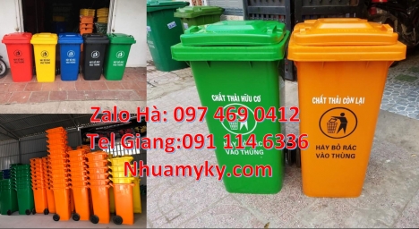 Thùng rác đạp chân 240l, thùng rác 60 lít Bán sỉ thùng rác 120l, Thùng đựng rác 240l màu xanh, Thùng