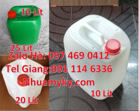 Can 5L đựng tinh dầu, Can 30l vuông xanh, can nhựa 20 lít đựng axit, can hdpe 25 lít đựng dầu nhớt,