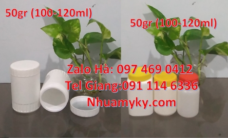 Hũ 50gr, hũ 50 gram, hũ nhựa 100gr, hũ chiết kem body 200 gram, hũ nhựa 200 gram, hũ nhựa 250 gr đựn