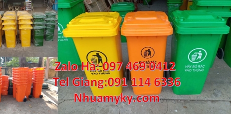 Thùng rác đạp chân 240l, thùng rác 60 lít Bán sỉ thùng rác 120l, Thùng đựng rác 240l màu xanh, Thùng