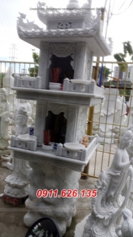 Mẫu bàn thờ đá khối ngoài trời - bán bàn thờ đá thần linh