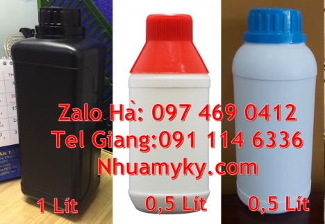 Chai hdpe 100ml vuông, chai 250 ml đựng thuốc sâu, chai 500m chia vạch, bình nhựa 0.5 lít, Chai 50ml
