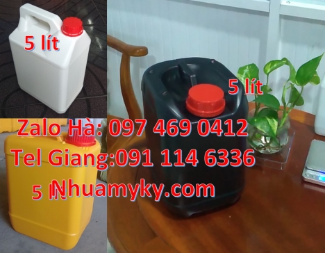 Can 4l tròn đựng nước lau sàn, Can 5 lít trong đựng mật ong, Can nhựa 2 lít có vòi ấn đựng thuốc thủ