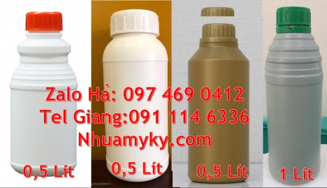 Chai hdpe 100ml vuông, chai 250 ml đựng thuốc sâu, chai 500m chia vạch, bình nhựa 0.5 lít, Chai 50ml