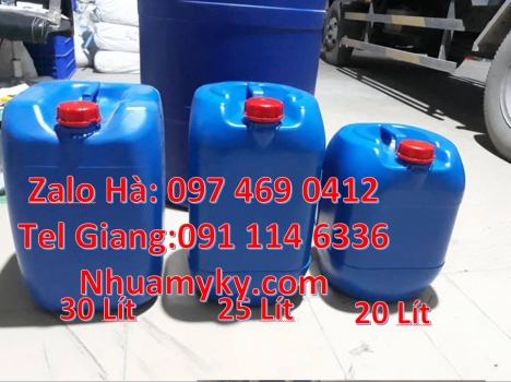 Can 5L đựng tinh dầu, Can 30l vuông xanh, can nhựa 20 lít đựng axit, can hdpe 25 lít đựng dầu nhớt,