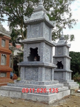 tháp mộ đá tự nhiên đep bán tại sài gòn bảo tháp đá xanh