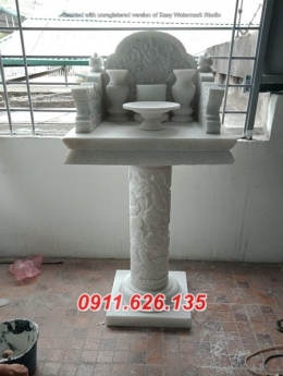 Mẫu bàn thờ đá khối ngoài trời - bán bàn thờ đá thần linh