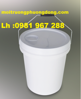 Thùng xô nhựa tròn 18 lít có nắp chiết
