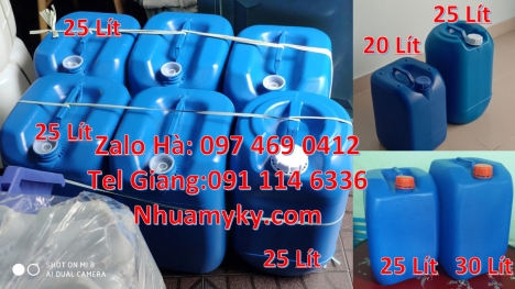 Can 5L đựng tinh dầu, Can 30l vuông xanh, can nhựa 20 lít đựng axit, can hdpe 25 lít đựng dầu nhớt,
