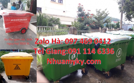 xe thu gom rác 3 bánh lớn, bán sỉ xe rác 660l, Xe thu gom rác 660 lít bánh nhỏ, Xe gom rác 660l, xe