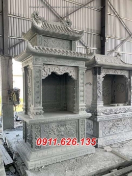 Mẫu bàn thờ đá khối ngoài trời - bán bàn thờ đá thần linh
