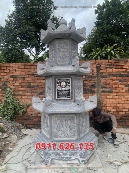tháp mộ đá tự nhiên đep bán tại sài gòn bảo tháp đá xanh