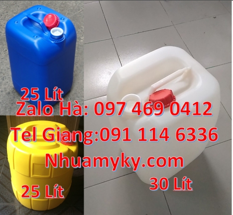 Can 5L đựng tinh dầu, Can 30l vuông xanh, can nhựa 20 lít đựng axit, can hdpe 25 lít đựng dầu nhớt,