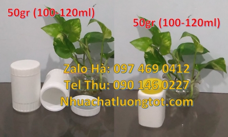 Hũ 50 gram tròn, hũ 50gr trắng đục, hũ 100gr đựng kem body, hũ 200g đựng bơ thực vật,  hũ nhựa 250 g