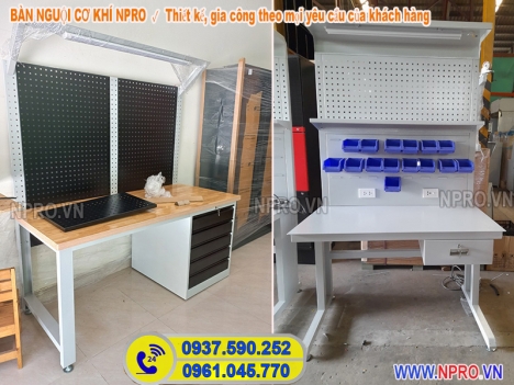 Bàn nguội sửa chữa cơ khí 300kg , bàn nguội có kệ đựng dụng cụ