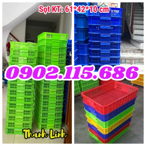 Sóng nhựa rỗng, sọt nhựa đựng trái cây, sọt nhựa đựng quần áo, sọt nhựa HS010, sọt nhựa rỗng cao 10c
