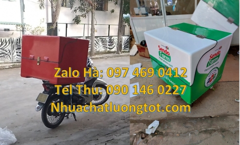 thùng giao trà sữa, Giá thùng nhựa giao hàng, Thùng giữ nhiệt xe máy, thùng giao cơm văn phòng Thùng