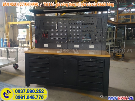 Bàn nguội sửa chữa cơ khí 300kg , bàn nguội có kệ đựng dụng cụ