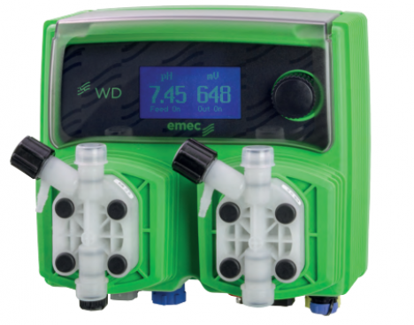 thiết bị đo và kiểm soát Ph và cl2 cho bể bơi- Công Suất 10l/h 3 bar WDPHCL hãng EMEC ITALY