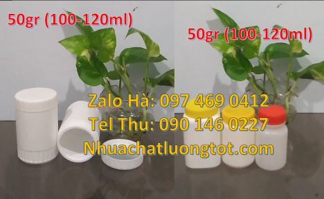 Hũ 50 gram tròn, hũ 50gr trắng đục, hũ 100gr đựng kem body, hũ 200g đựng bơ thực vật,  hũ nhựa 250 g
