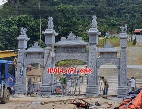 Địa chỉ bán xây cổng chùa, cổng tam quan chùa bằng đá theo yêu cầu