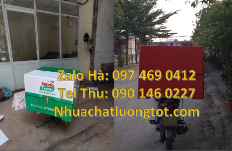 thùng giao trà sữa, Giá thùng nhựa giao hàng, Thùng giữ nhiệt xe máy, thùng giao cơm văn phòng Thùng