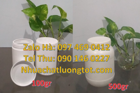 Hũ 50 gram tròn, hũ 50gr trắng đục, hũ 100gr đựng kem body, hũ 200g đựng bơ thực vật,  hũ nhựa 250 g