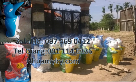 Thùng rác hình con cá chép, thùng đựng rác giá rẻ Nơi bán thùng rác hcm, Giá thùng rác hình thú tại