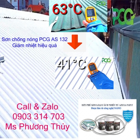 Phun sơn chống nóng PCG AS132 cho tôn sắt . Giải pháp chống nóng cho xí nghiệp , nhà xưởng..