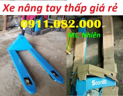 Giá khuyến mãi xe nâng tay thấp 3 tấn- xe nâng tay giá rẻ tại vĩnh long- lh 0911.082.000