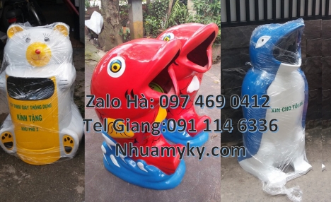 Thùng rác hình con cá chép, thùng đựng rác giá rẻ Nơi bán thùng rác hcm, Giá thùng rác hình thú tại