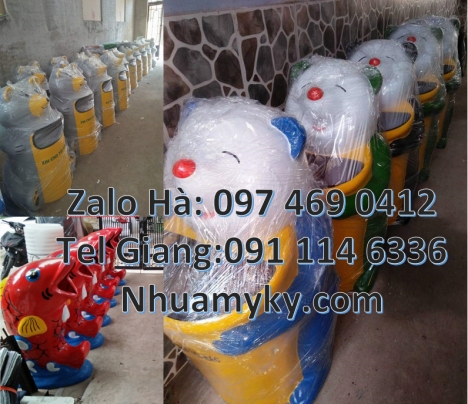 Thùng rác hình con cá chép, thùng đựng rác giá rẻ Nơi bán thùng rác hcm, Giá thùng rác hình thú tại