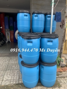 Thùng phuy nhựa 50 lít đựng hóa chất, đựng dung dịch chất lỏng