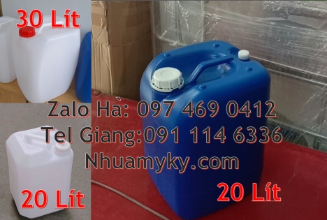 can 20l vuông xanh, can 25l xanh Bán Can 20 lít đựng hóa chất, can 20l giá rẻ, can 25l trắng, can nh