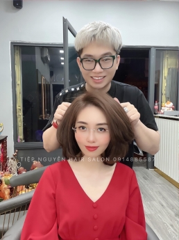 Uốn tóc xoăn sóng lơi, kiểu Tóc xoăn sóng lơi ngang vai đẹp cuốn hút cho nàng mặt vuông