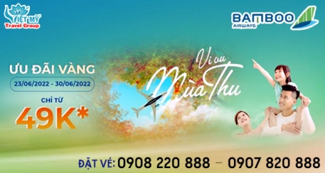 Bamboo ưu đãi vé máy bay mùa Thu chỉ từ 49K