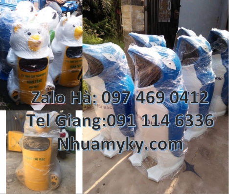 Thùng rác hình con cá chép, thùng đựng rác giá rẻ Nơi bán thùng rác hcm, Giá thùng rác hình thú tại
