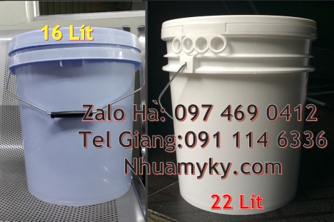 xô nhựa 5l quai sắt, thùng nhựa 3.8 lít Xô nhựa giá rẻ, thùng nhựa, vỏ thùng đựng sơn nước Vỏ thù
