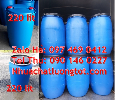 Thùng phuy nhựa nắp mở 200l, Thùng phuy 120l nắp lớn đai sắt, Thùng Phuy 30 Lít, Giá bán thùng phi n