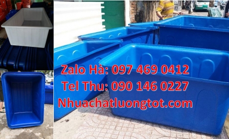 Thùng nhựa vuông, Thùng tròn 1000l, Thùng nhựa 1200 lít đựng muối phèn, thùng chữ nhật 1100 li
