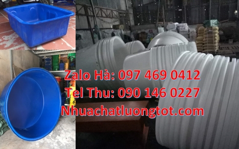 Thùng nhựa vuông, Thùng tròn 1000l, Thùng nhựa 1200 lít đựng muối phèn, thùng chữ nhật 1100 li
