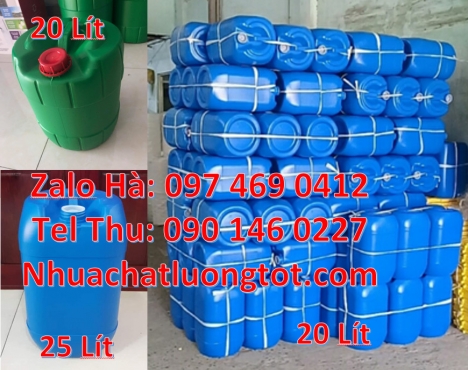 can nhựa 30 lít đựng thực phẩm, can nhựa 30 lít dẹp đựng axit, can 25l đựng tinh dầu, can dẹp 30 lí