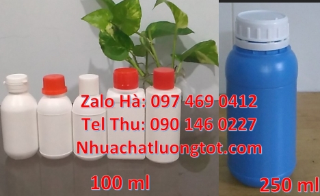 chai nhựa pet 250 ml, Chai nhựa đựng thuốc thú y, chai nhựa đựng thuốc thủy sản, chai nhựa đựng nông