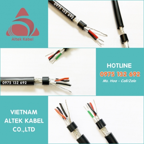 Cáp tín hiệu RS485 18AWG 1 Pair, 18AWG 2 Pair chống nhiễu 2 lớp