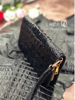 Clutch cá sấu đen