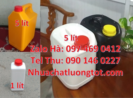thùng nhựa, Can 1l quay, can 2l vòi nhấn, can 5l quay xéo đựng thuốc bảo vệ thực vật Can đựng thực p