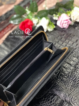 Clutch cá sấu đen