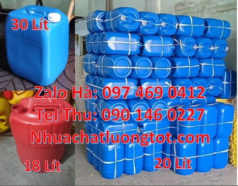 can nhựa 30 lít đựng thực phẩm, can nhựa 30 lít dẹp đựng axit, can 25l đựng tinh dầu, can dẹp 30 lí