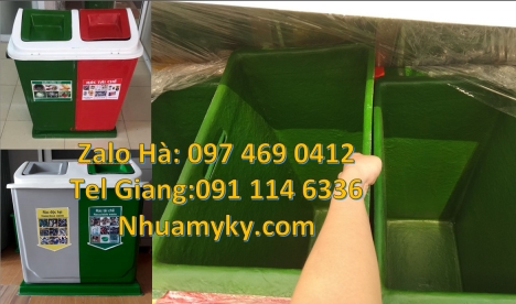 Thùng rác bập bênh, Thùng rác nhựa duy tân thùng rác 3 ngăn, thùng rác 60 lít 120 lít, sọt rác 240l