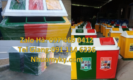 Thùng rác bập bênh, Thùng rác nhựa duy tân thùng rác 3 ngăn, thùng rác 60 lít 120 lít, sọt rác 240l